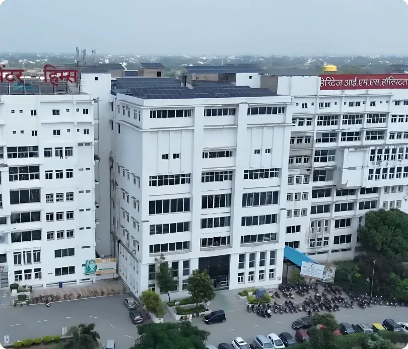 Heritage Institute of Medical Sciences hospital campus building in Varanasi